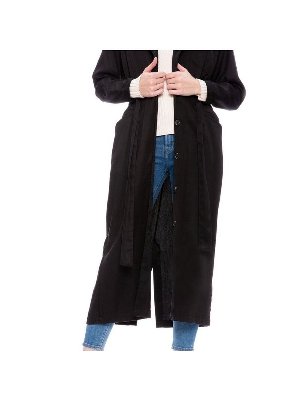 Shaina Mote Smithson Trench Coat 100% Lyocell Goth Witchy Quiet Luxury
